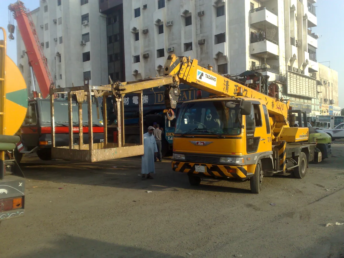كرين 7 طن — هينو · TS-75M · 1991 · اصفر